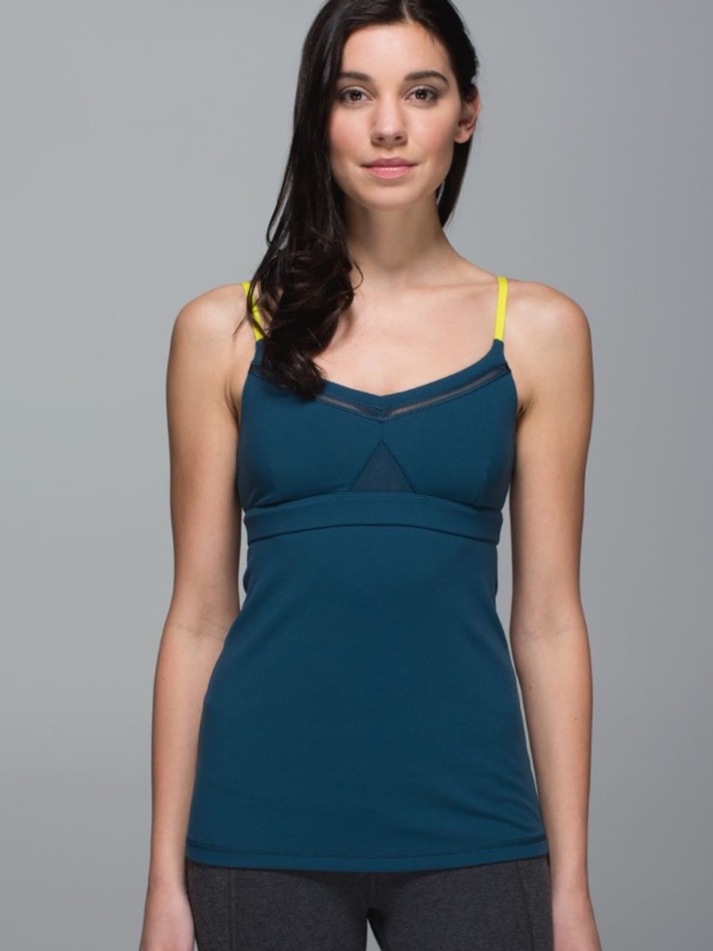 lululemon athletica Navy Dress with Yellow Straps